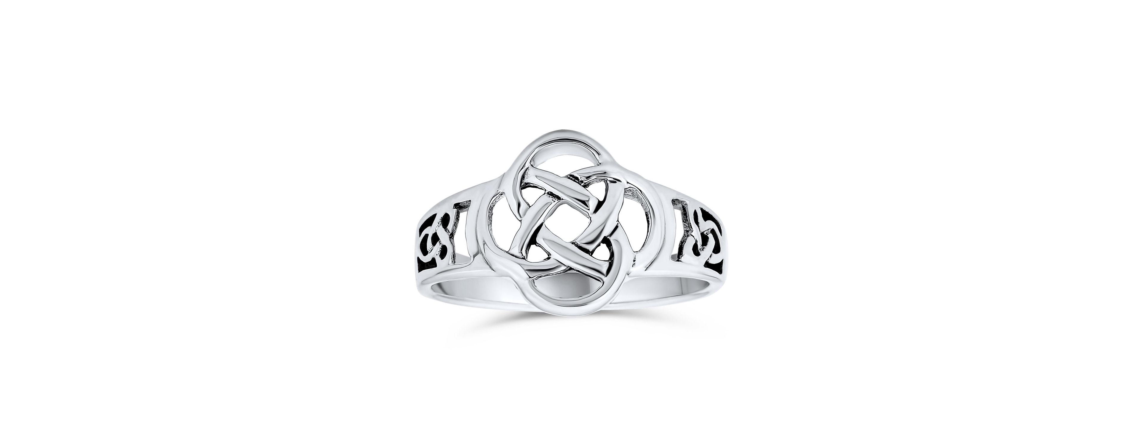 Bling Jewelry Best Friends Bff Love Knot Celtic Infinity Band Silver Ring Sterling