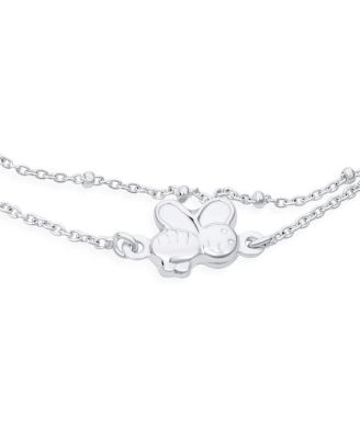 Queen Bumble Bee Charm Anklet Ankle Bracelet Sterling Silver 9-10 Inch