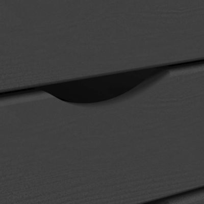 Rolling Cabinet with Desk MOSS Gray Solid Wood Pine