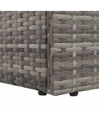 Patio Bed Gray 76.8"x23.6" Poly Rattan