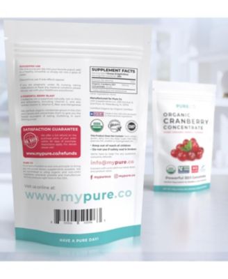 USDA Organic Cranberry Concentrate, Pure Cranberry Juice Concentrate for Urinary Tract, Joint & Kidney Health Support, 200srv