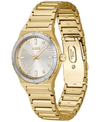 Women's Candor Sport Quartz Ionic Plated Thin Gold-Tone Stainless-Steel Watch, 32mm