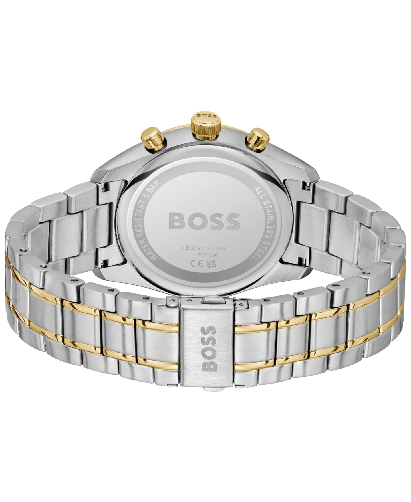 Мужские часы Hugo Boss Grand Prix 44 Quartz Chronograph Two-Tone Stainless-Steel Watch, 44.50mm — фото 3