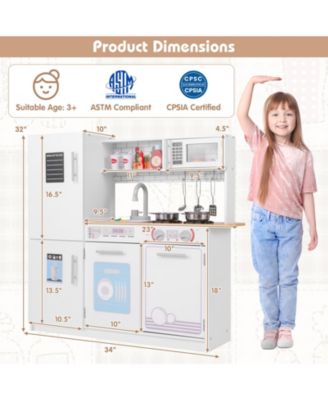 Toddler Pretend Play Kitchen Toy with Stove for Boys and Girls Aged 3+ Fun Cooking Toy