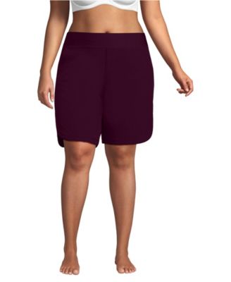 Plus Size Sunshade UPF 50 9" Board Shorts with Panty