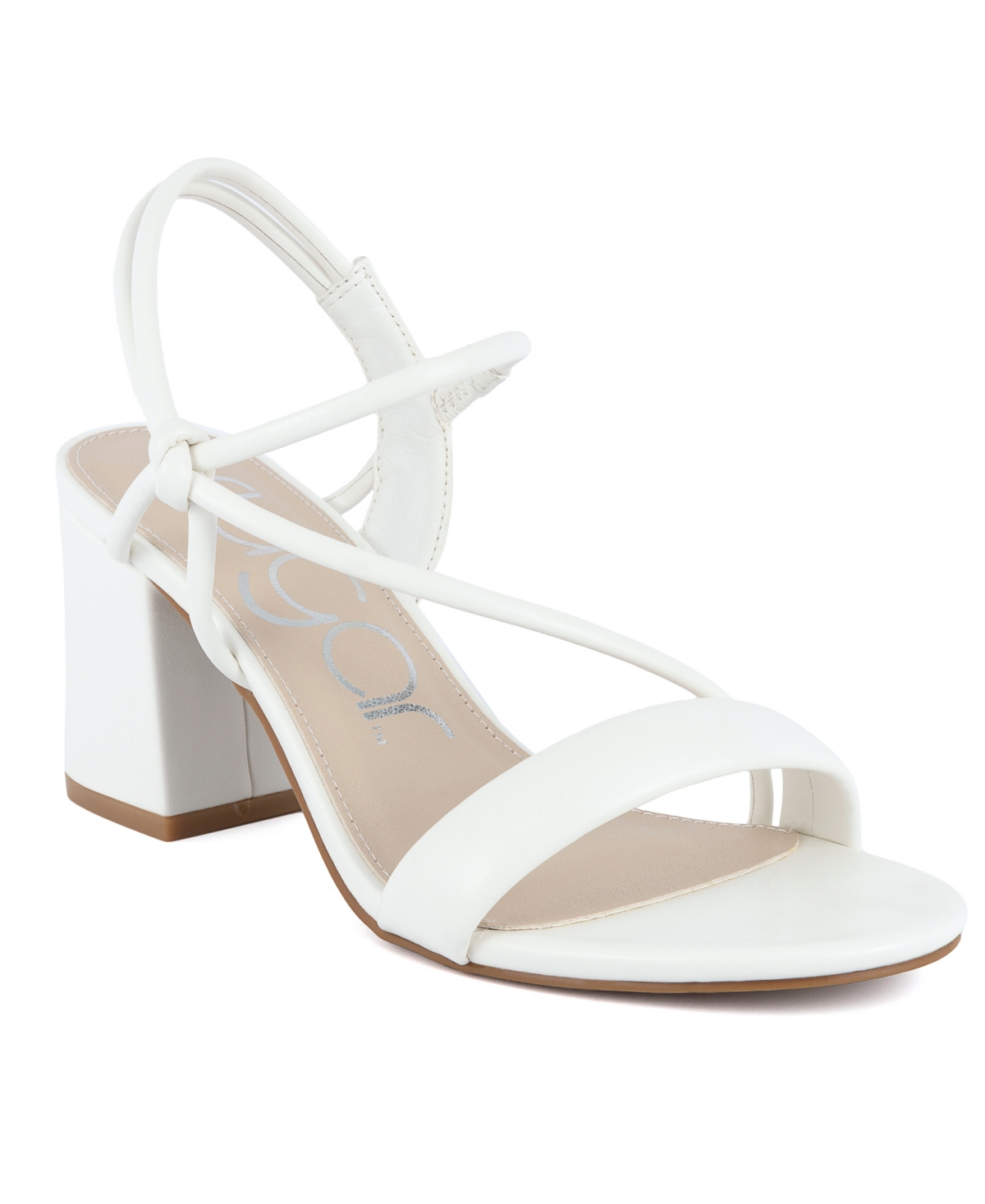 Sugar Women's Neeve 2 Open Toe Strappy Block Heel Dress Sandals In Nude