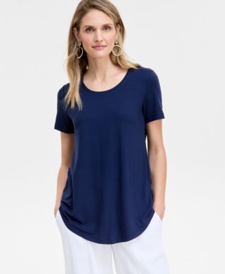 JM Collection - Scoop-Neck T-Shirt, Created for Macy's