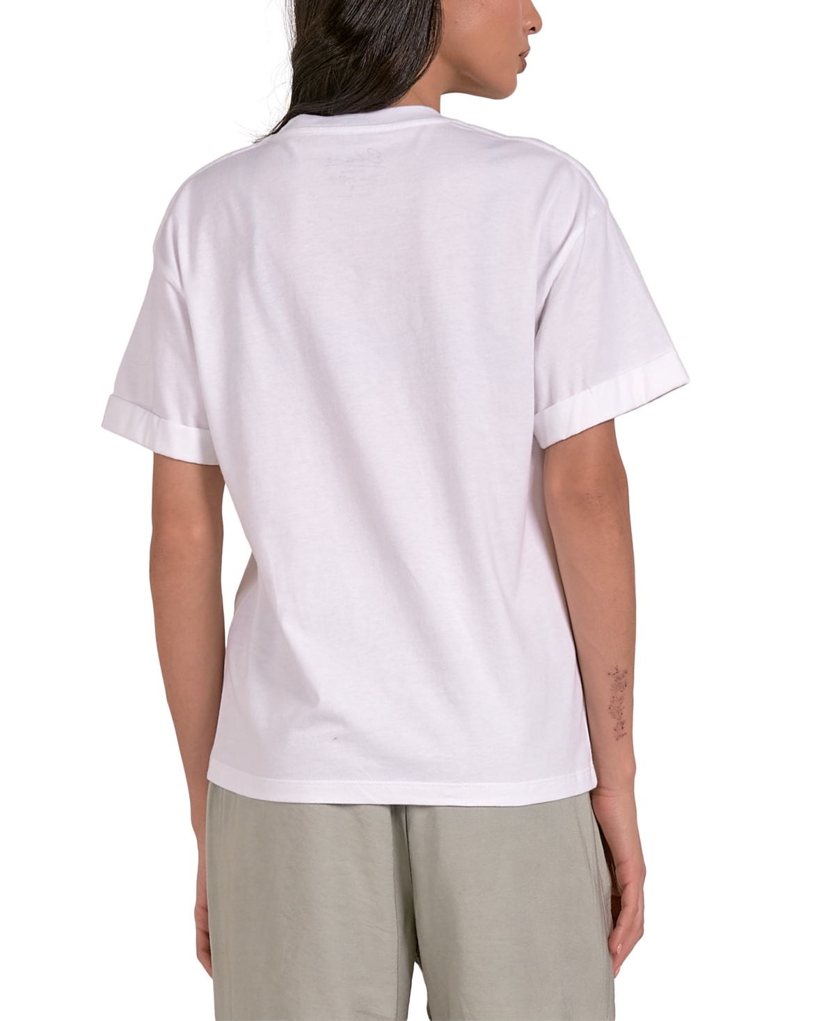 Shop Elan Women's Cotton Apres Beach Crewneck Tee In White