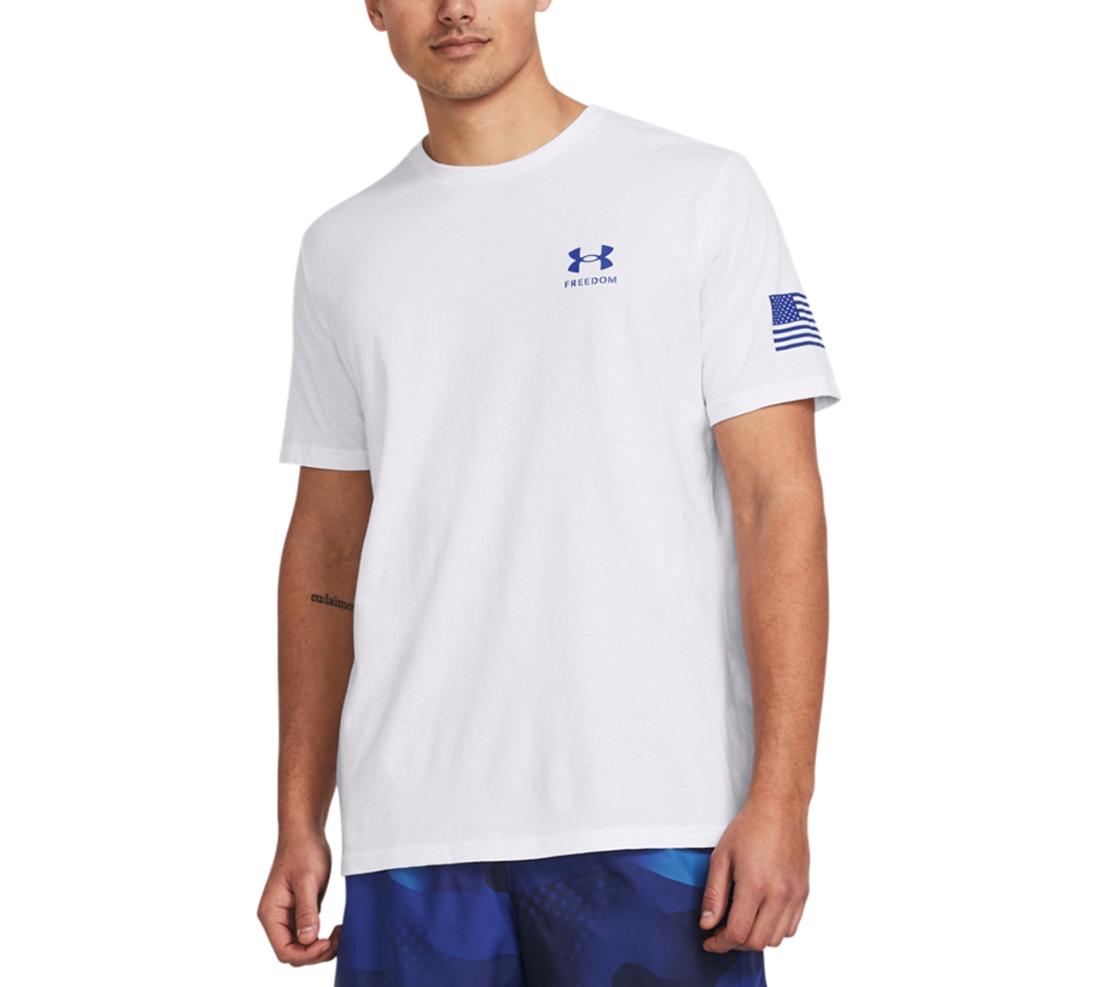 Under Armour Men's Freedom Flag Gradient T-shirt In White