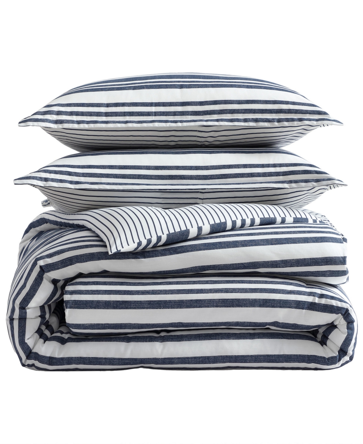 Nautica Coastline Stripe 3-pc. Comforter Set, King In Captains Blue