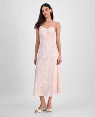 And Now This - Women's Shirred Midi Slipdress