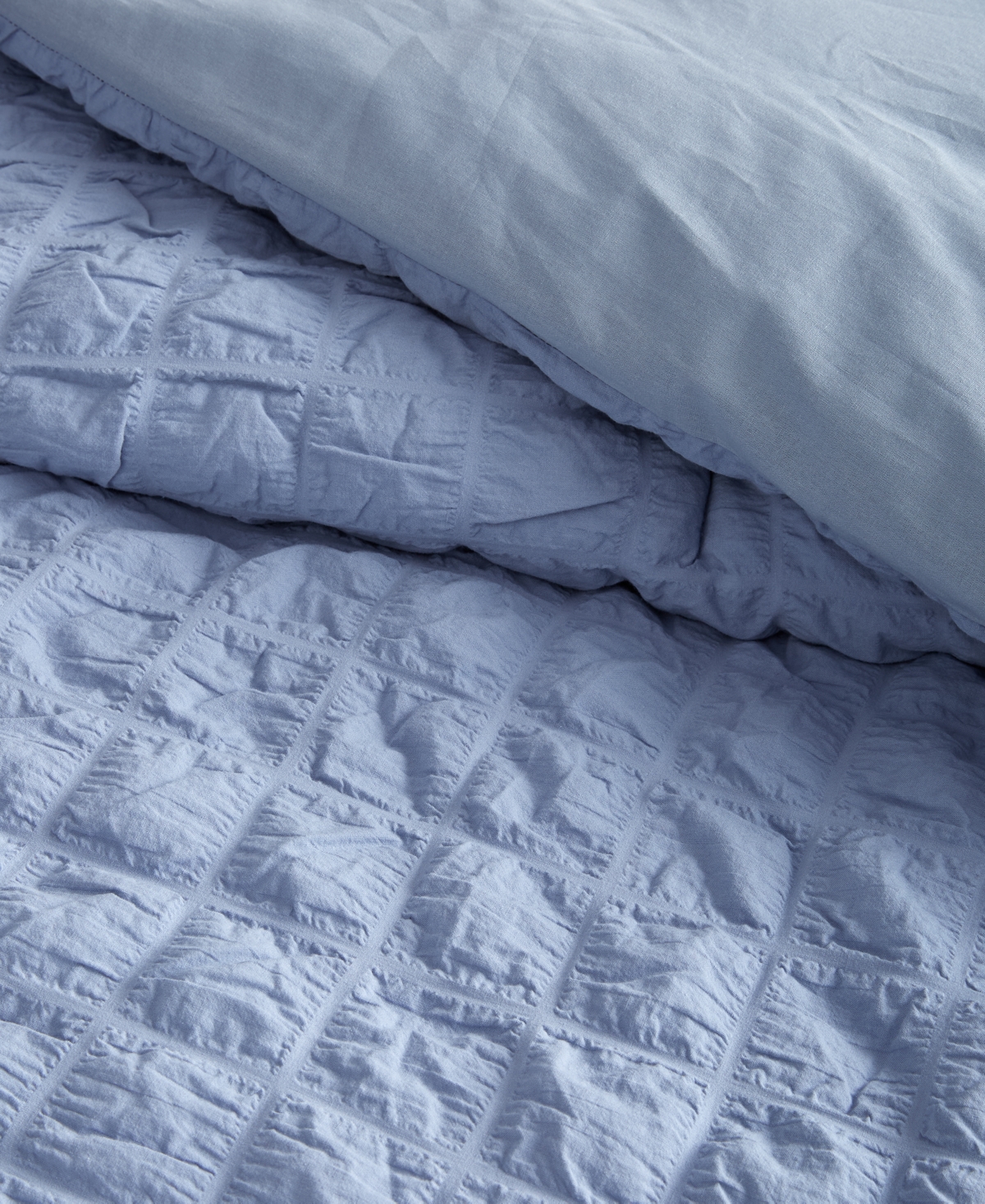Arch Studio Seersucker 3-pc. Comforter Set, King, Exclusively At Macy's In Chambray Blue