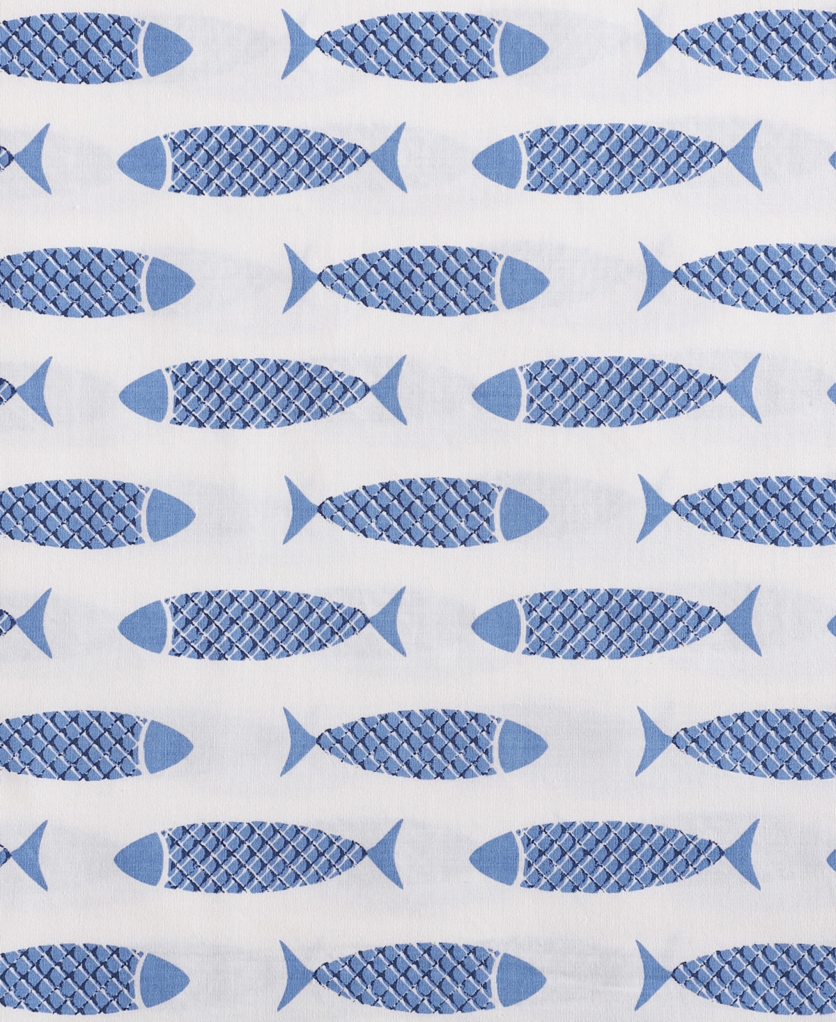 Nautica Woodblock Fish Percale 3-Pc. Duvet Cover Set, Full/Queen