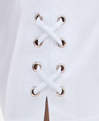 Women's Side Lace-Up Pull-On Capri Pants, Created for Macy's