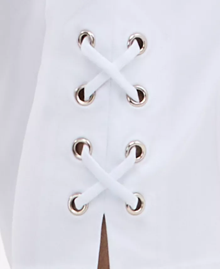 Women's Side Lace-Up Pull-On Capri Pants - thumbnail 6