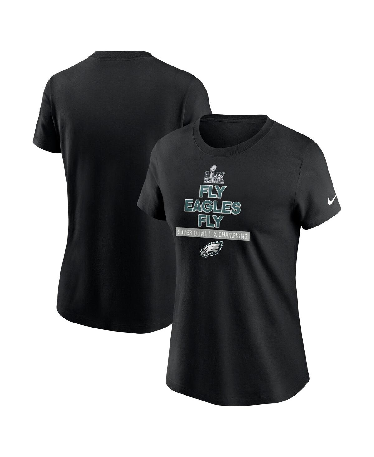Nike Women's Black Philadelphia Eagles Super Bowl Lix Champions Local T-shirt In Black