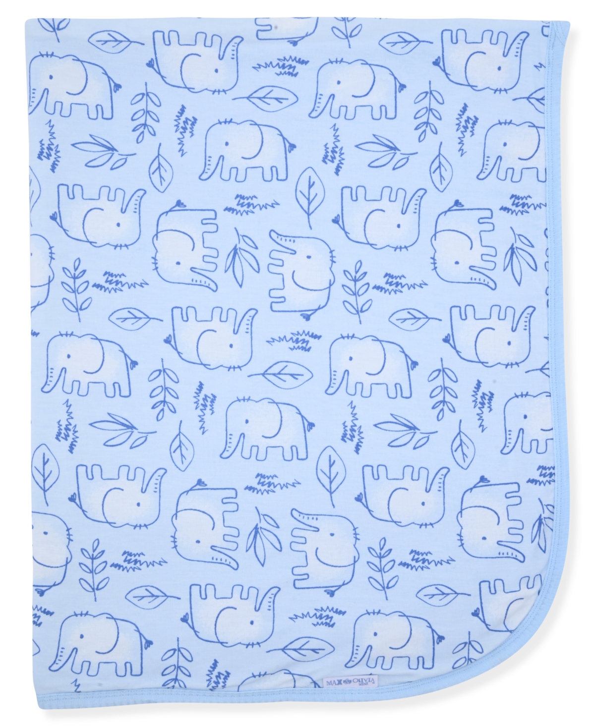 Max & Olivia Newborn Reversible Swaddle Blanket In Blue