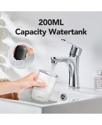 Operan Wireless Water Flosser,200ML Portable Electric Water Dental Flossers,Rechargeable Oral lrrigator for Travel,4 Nozzles 4 Modes,Black