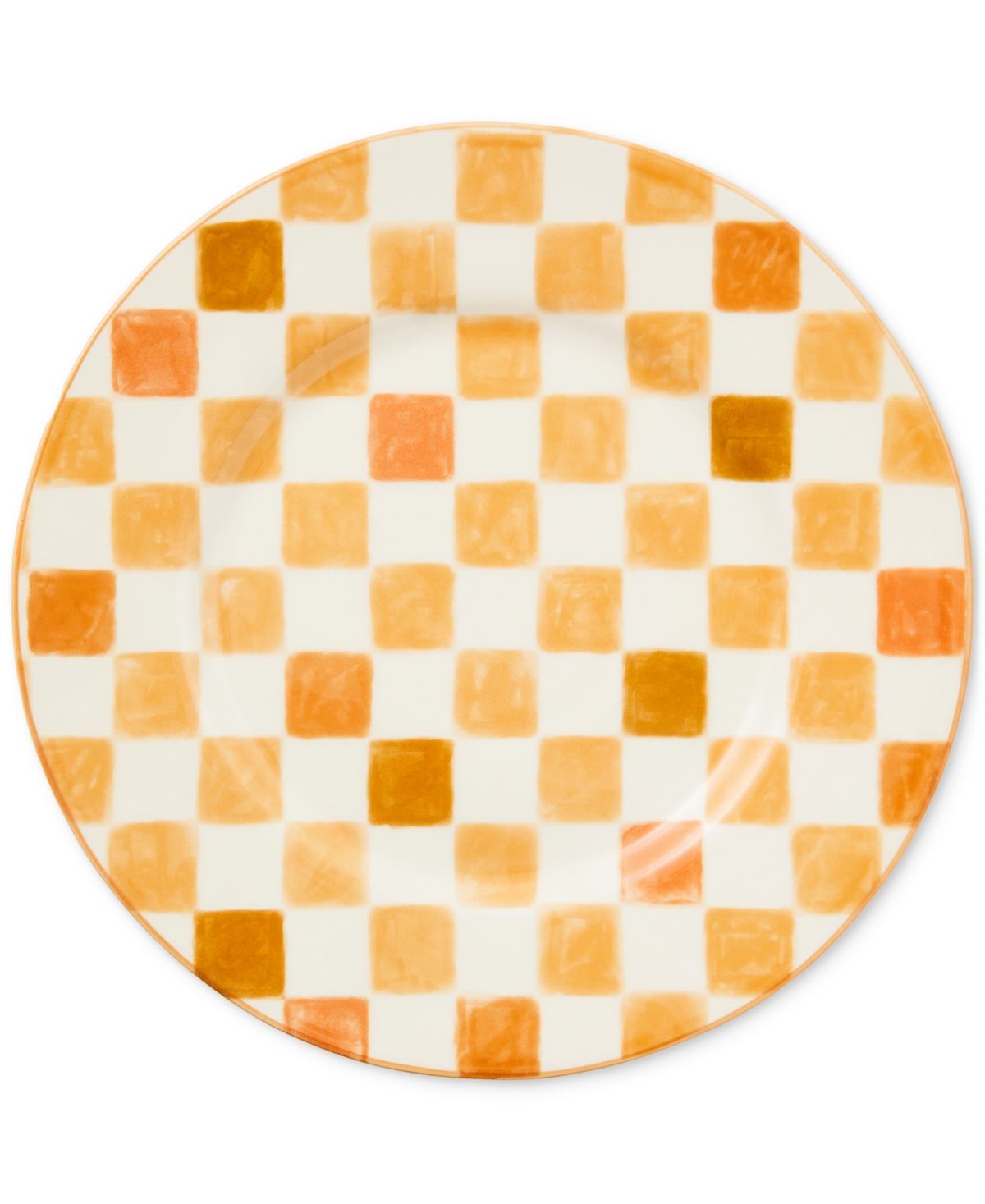 Shop Mackenzie-childs Honey Check Dinner Plate