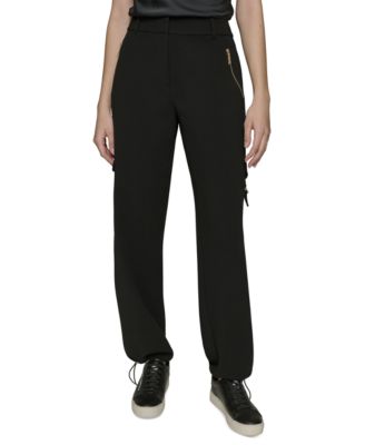 KARL LAGERFELD PARIS - Women's Adjustable-Hem Cargo Pants