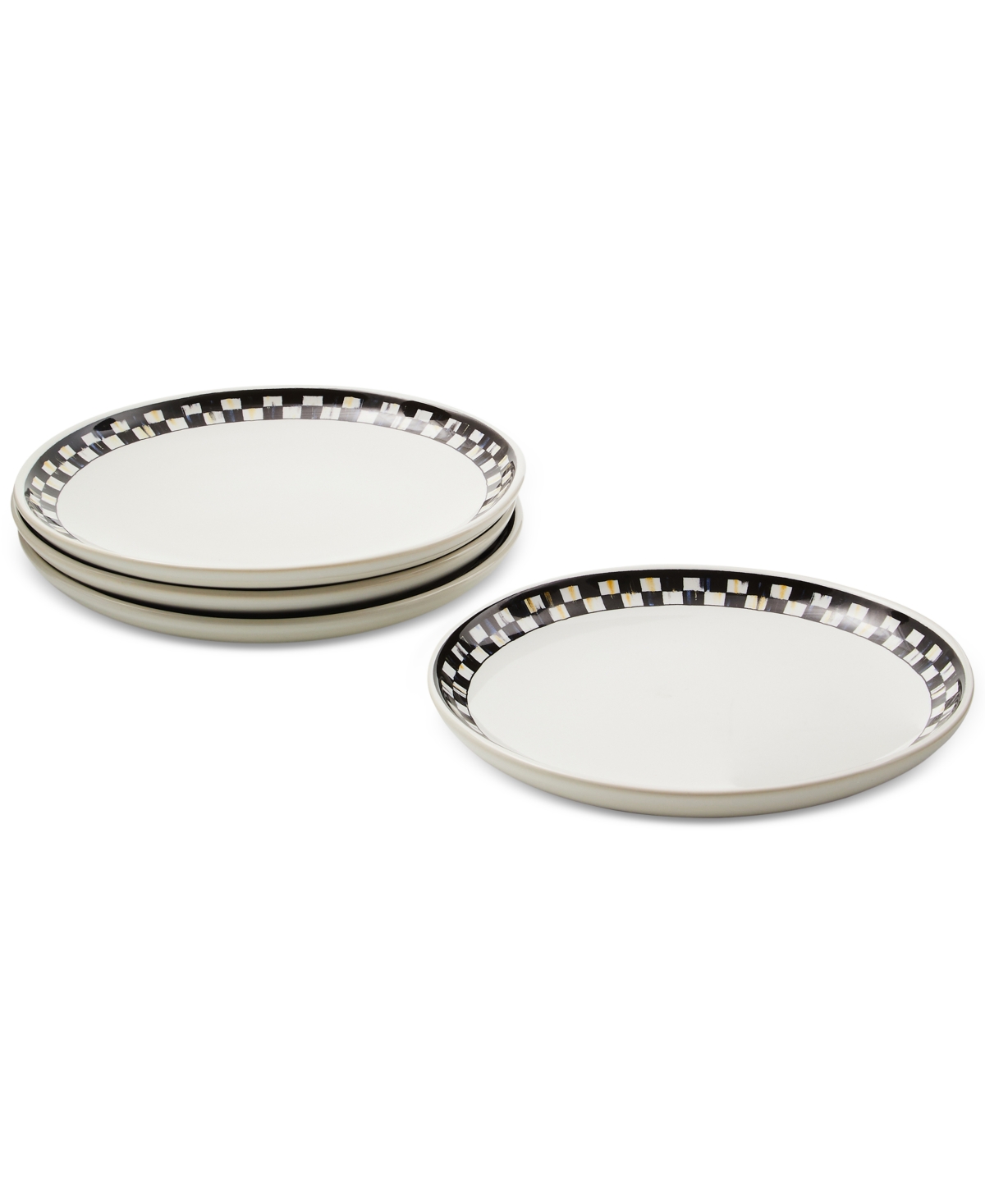 Mackenzie-childs Courtly Check Everyday Small Plates, Set Of 4