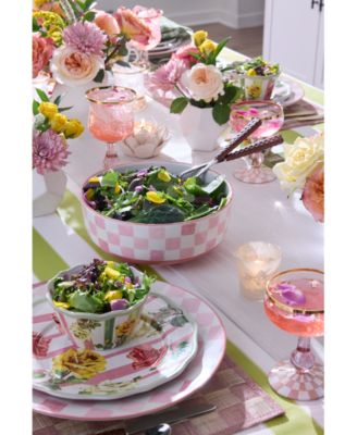 Pink Check Serving Bowl, 112-oz.