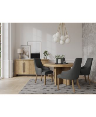 5pc Dining Set (Davie Round Table & 4 Nelin Chairs)