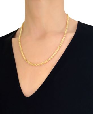 Forza Rope Chain 20" Necklace (4-1/10mm) in 14k Gold