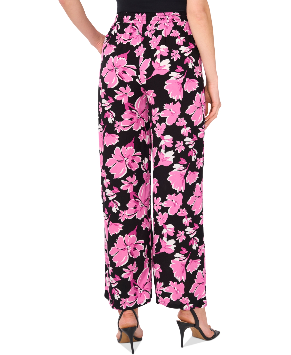 VINCE CAMUTO WOMEN'S FLORAL-PRINT WIDE-LEG PANTS 