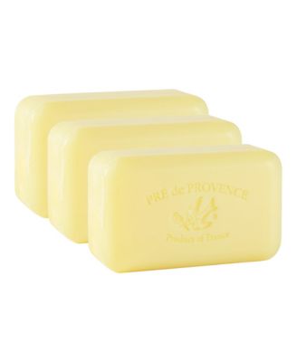 Pre de Provence Moisturizing 150g French Soap Bar Quad-Milled Long Lasting Moisturizing Rich Creamy Lather Set of 3 - Lemon mojito 24$