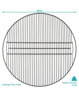 Outdoor Camping or Backyard Heavy-Duty Steel Round Fire Pit Cooking Rack Grill Grate - 40&amp;#x22;