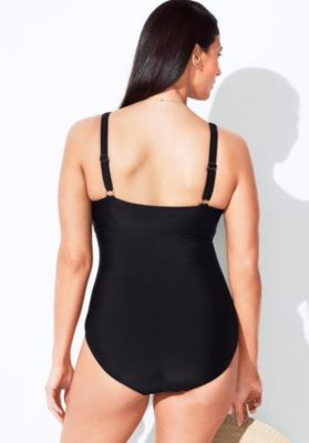 Women's V-Neck One Piece Swimsuit