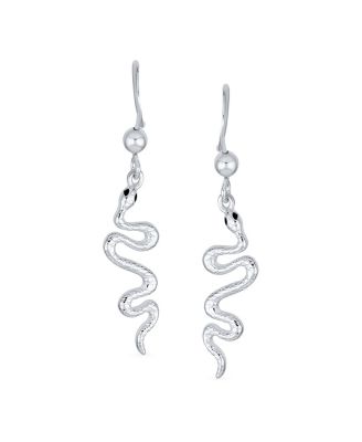 Egyptian Serpent Dangle Earrings Snake Design Sterling