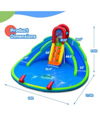Inflatable Waterslide Bounce House with Upgraded Handrail without Blower