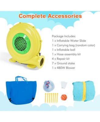 Outdoor Inflatable Water Bounce House Fun Splash Playset for Kids