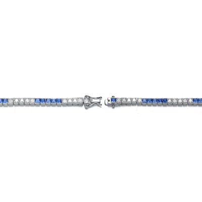 Women's White Gold Plated Colored Pear CZ Tennis Bracelet