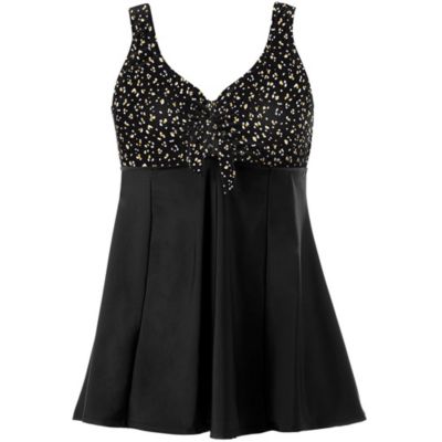 Women's Tie Front V-Neck Swimdress