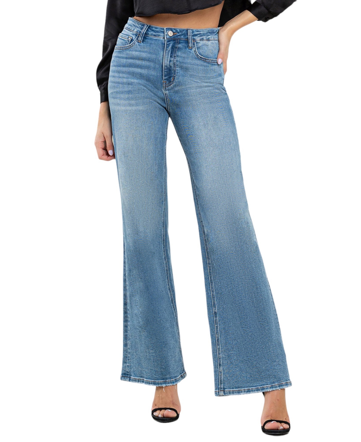 Women's High Rise Wide Leg Jeans - Righteously blue