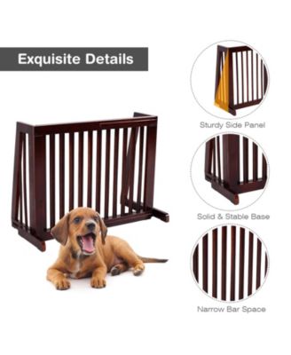 Folding Adjustable Free Standing 3 Panel Wood Fence