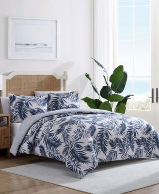 Marina Leaf Reversible 3-Pc. Comforter Set, Full/Queen