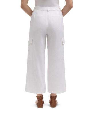 Women's Linen Cargo Wide Leg Pant
