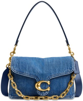 【COACH】Chain Tabby Small Denim Shoulder Bag COACH Chain Tabby Small Denim Shoulder Bag - Macy's