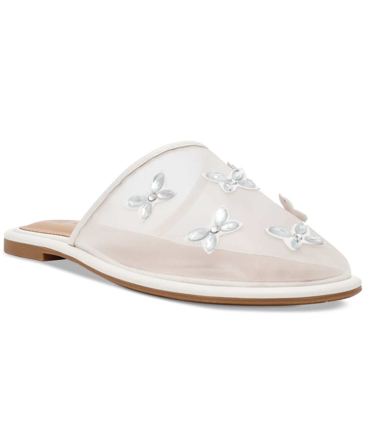 Women's Melody Mesh Mules, Exclusively at Macy's - White Mesh