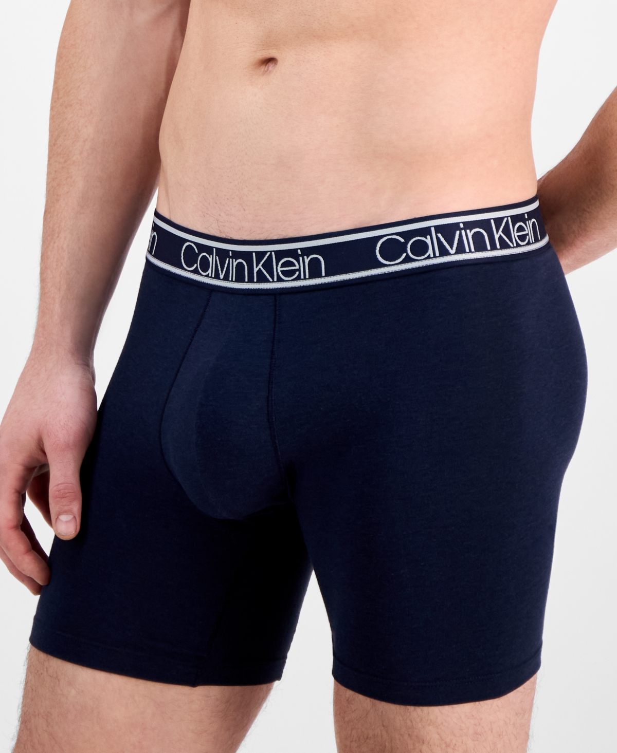 Calvin Klein Men's 3pk. Comfort Logo Boxer Briefs In Blue Assorted
