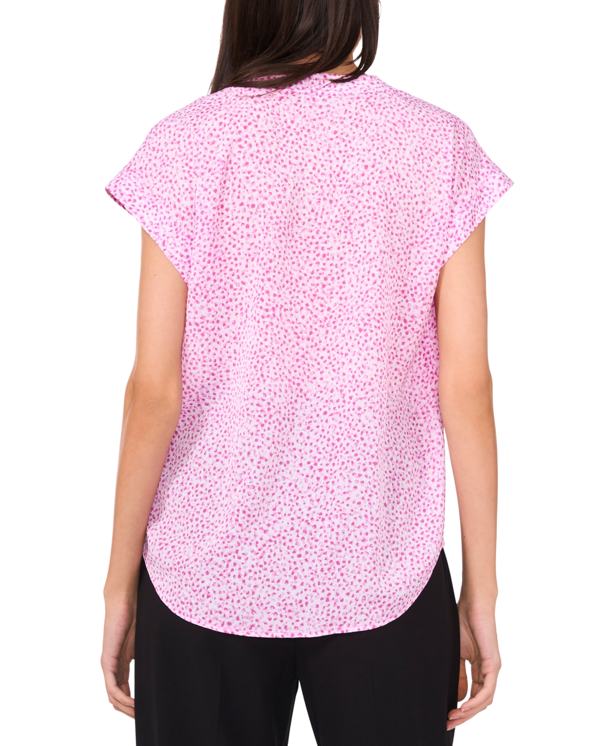 VINCE CAMUTO WOMEN'S SPLIT-NECK CAP-SLEEVE TOP 
