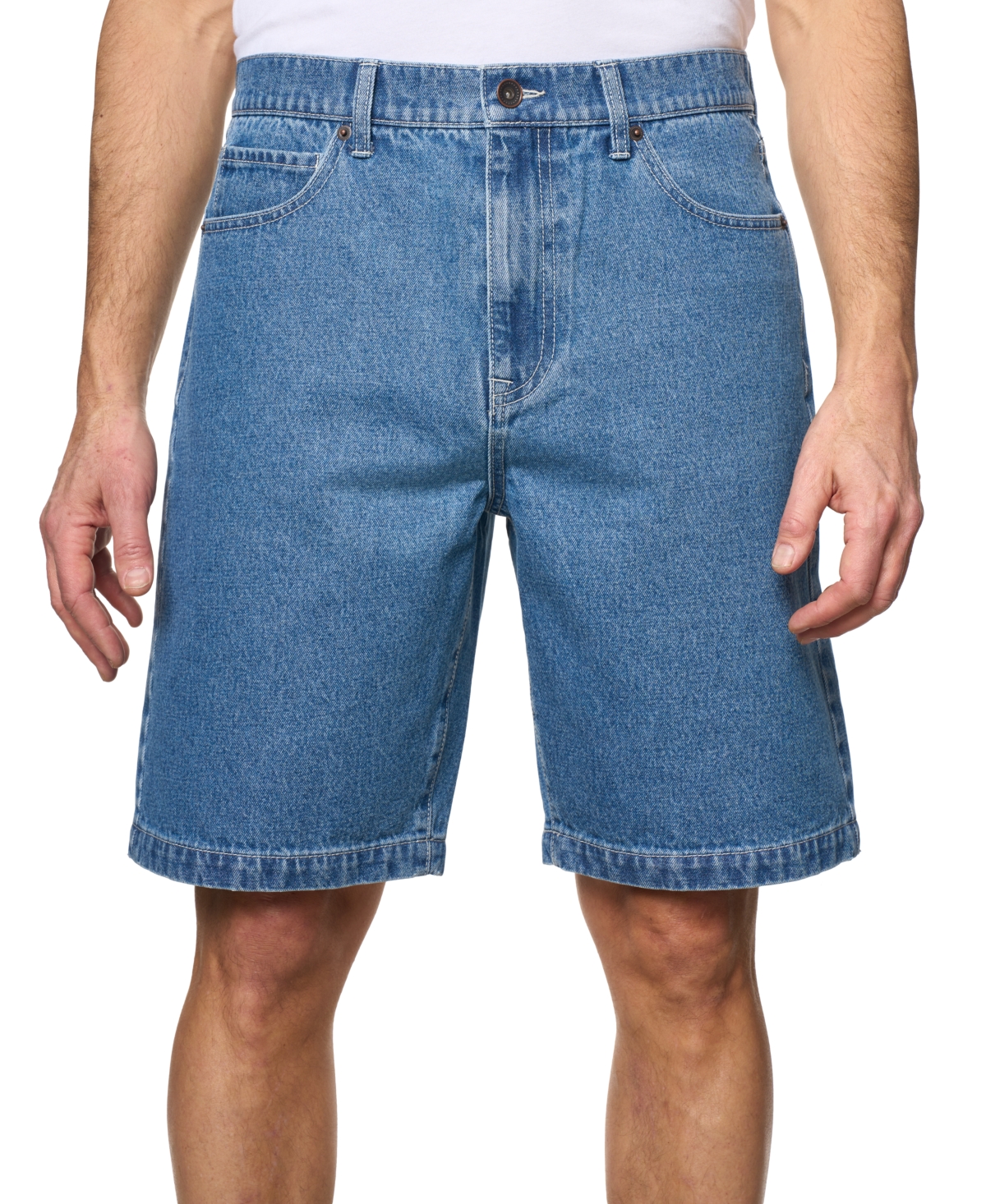 Men's Loose-Fit 10" Denim Shorts - Medium Wash