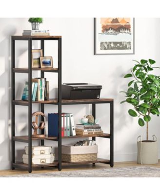 5-Tier Bookshelf, Ladder Corner Bookshelves Etagere Bookcase, 8 Shelves Display Rack Storage Shelf for Living Room Home Office