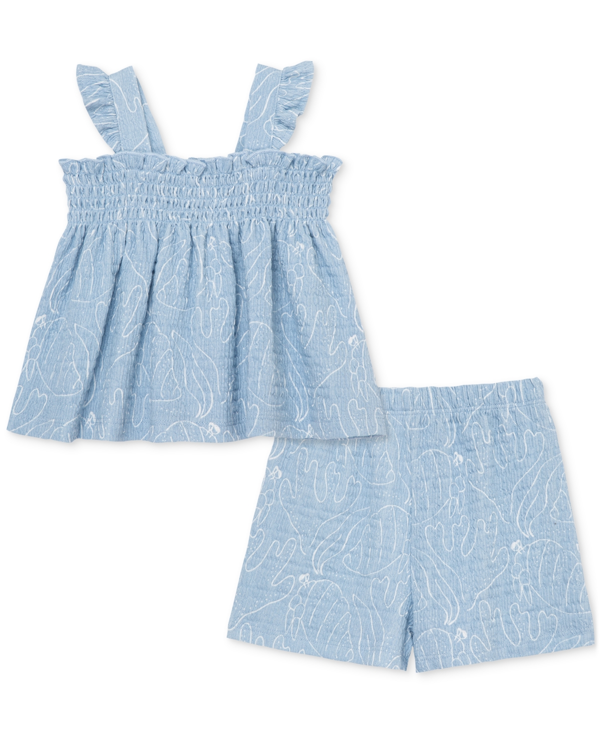 Shop Little Me Baby Girls Seaside Tunic & Shorts, 2 Piece Set