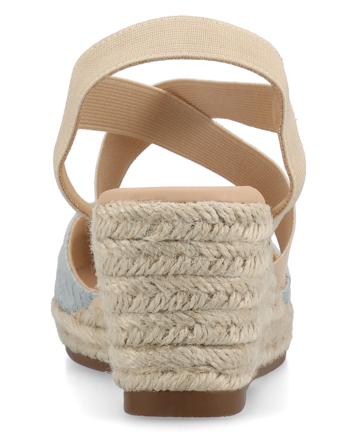 Journee Collection Women's Ashlee Espadrille Platform Wedge Sandals In Blue