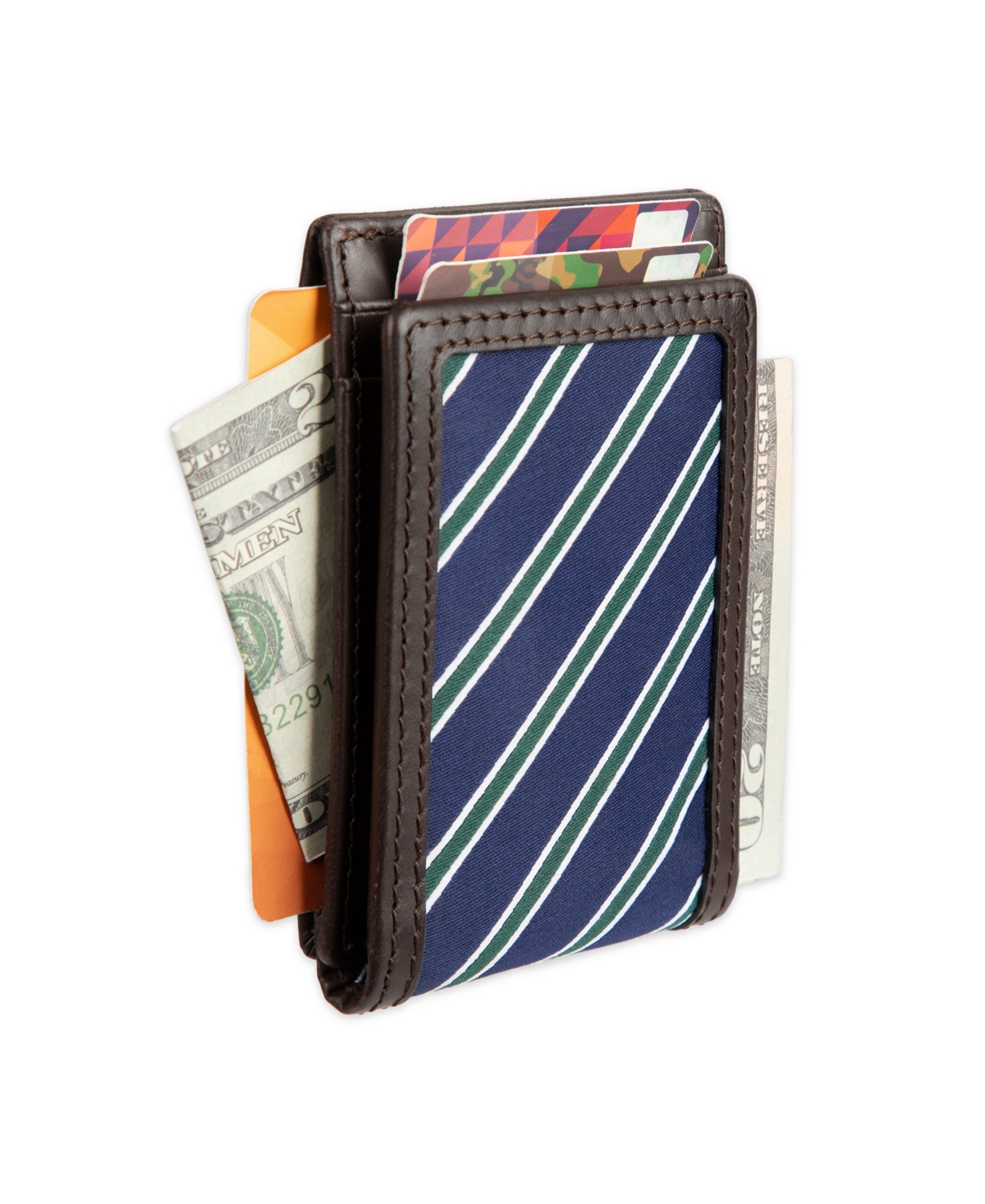 Tommy Hilfiger Men's Overlay Front Pocket Wallet In Brown